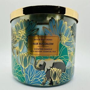 Bath & Body Works BLUE BUNGALOW 3-Wick Scented Essential Oils Candle 14.5 Oz